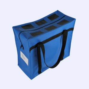 Werttransporttasche blau 'smoke bag'