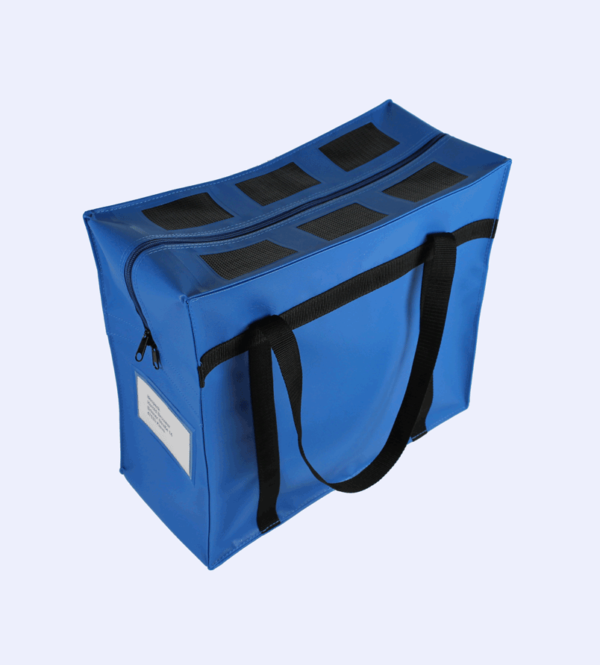 Werttransporttasche blau 'smoke bag'